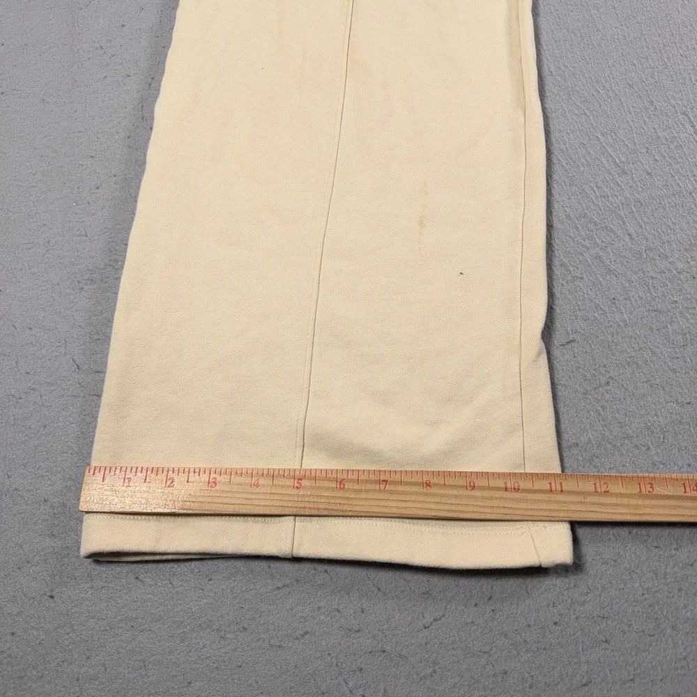 Abercrombie and Fitch Sweatpants Women Medium‎ Cream Fleece Wide Leg Lounge